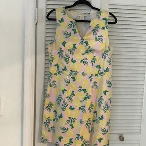 Cynthia Rowley Pale Pink Dress with Lemons, Size 8